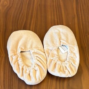 Beige Microfiber Spa Slipper Covers - Pair